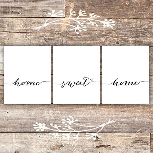 Home Sweet Home - Wall Decor Art Prints (Set of 3) - Unframed - 8x10s - Dream Big Printables