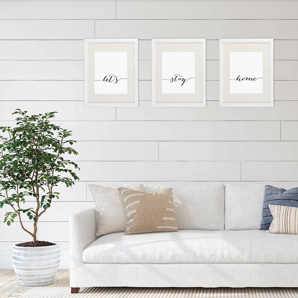 Let's Stay Home - Wall Decor Art Prints (Set of 3) - 8x10s - Dream Big Printables