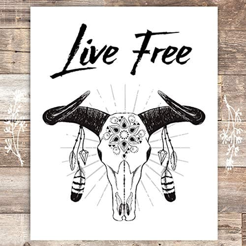 Live Free Inspirational Art Print - Unframed - 8x10 - Dream Big Printables
