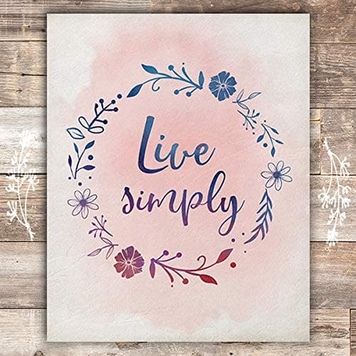 Live Simply Art Print - Unframed - 8x10 - Dream Big Printables