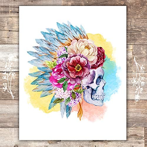 Native American Headdress Art Print - Unframed - 8x10 | Wall Decor - Dream Big Printables