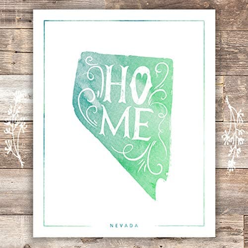 Nevada Home Art Print - Unframed - 8x10 | Wall Decor - Dream Big Printables