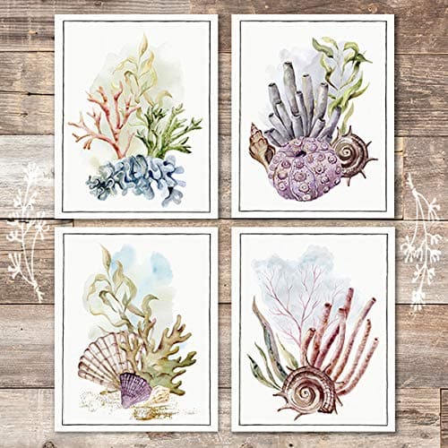 Ocean Coral Art Prints (Set of 4) - 8x10s - Dream Big Printables