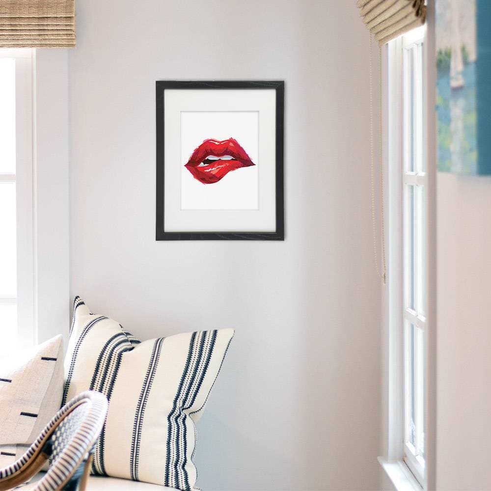 Red Lips Art Print - 8x10 | Fashion Wall Decor - Dream Big Printables