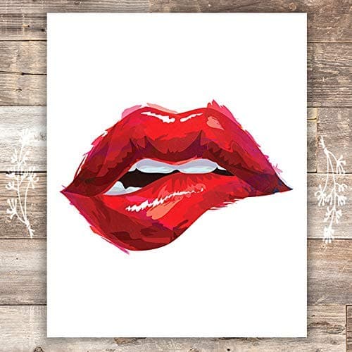 Red Lips Art Print - 8x10 | Fashion Wall Decor - Dream Big Printables