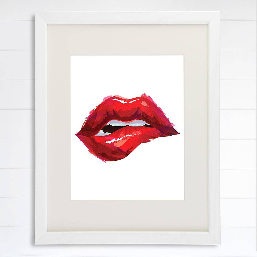 Red Lips Art Print - 8x10 | Fashion Wall Decor - Dream Big Printables
