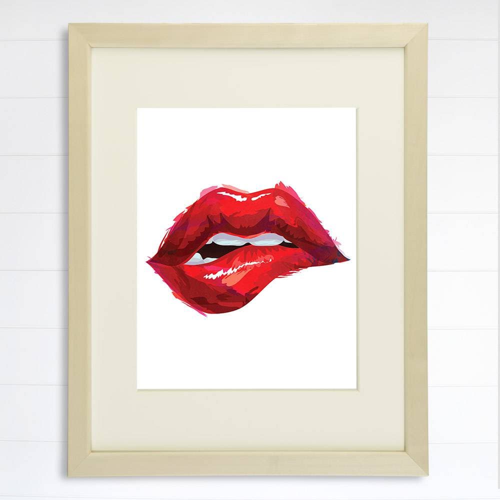 Red Lips Art Print - 8x10 | Fashion Wall Decor - Dream Big Printables