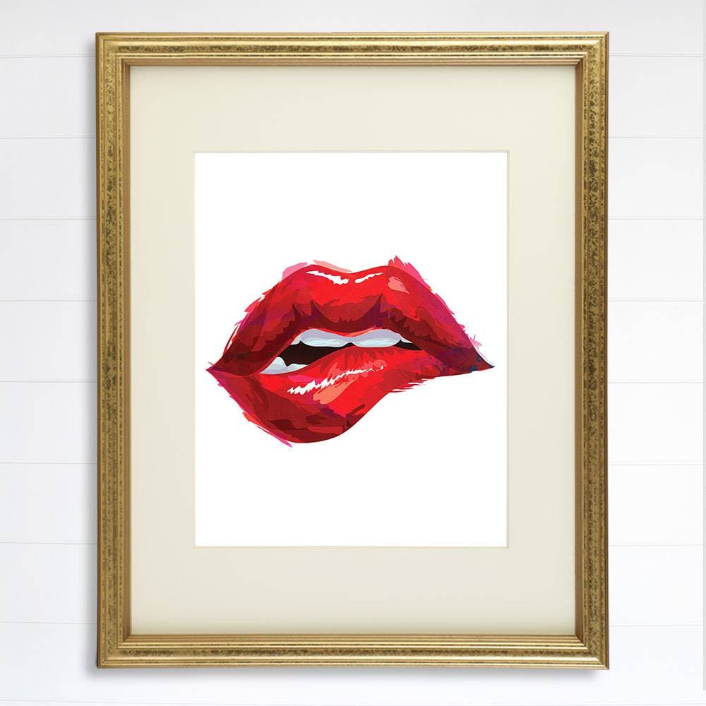 Red Lips Art Print - 8x10 | Fashion Wall Decor - Dream Big Printables