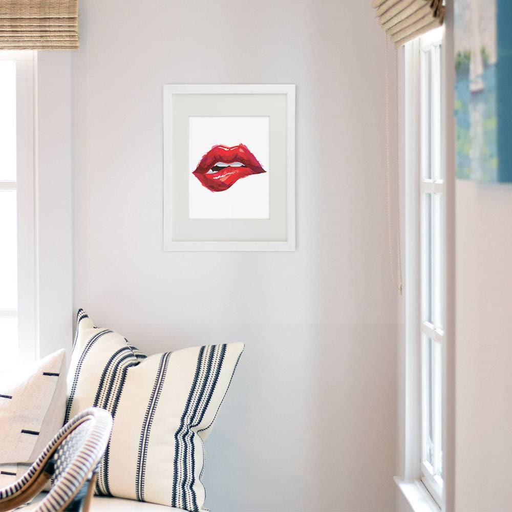 Red Lips Art Print - 8x10 | Fashion Wall Decor - Dream Big Printables