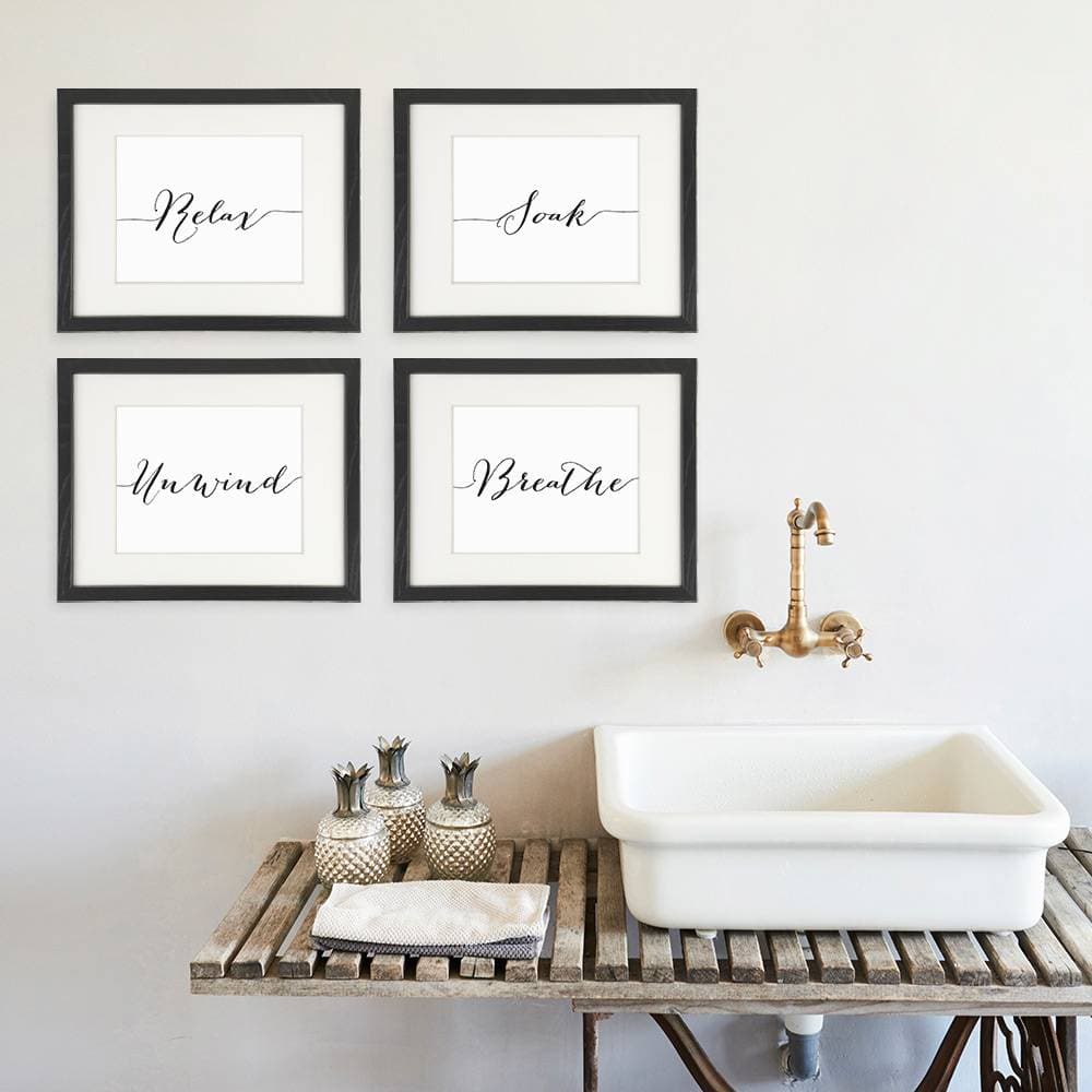 Relax Soak Unwind Breathe Wall Art - Dream Big Printables