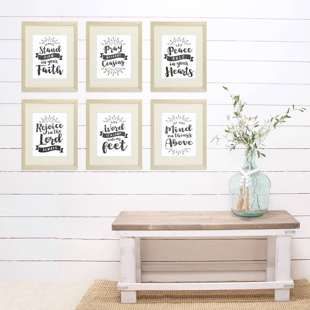 Scripture Wall Art Christian Prints (Set of 6) - 8x10s | Chalkboard Bible Verses - Dream Big Printables