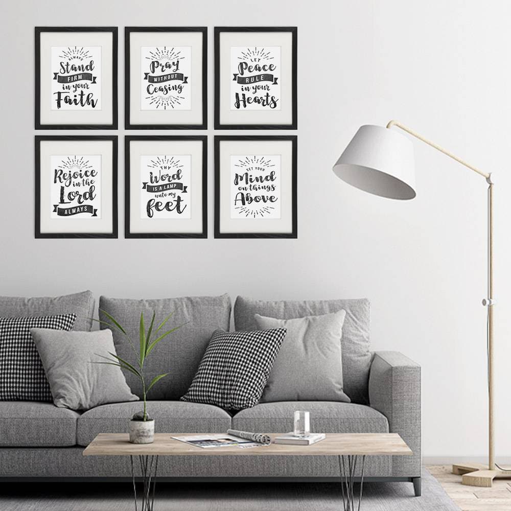 Scripture Wall Art Christian Prints (Set of 6) - 8x10s | Chalkboard Bible Verses - Dream Big Printables