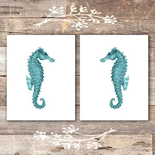 Seahorse Art Prints (Set of 2) - 8x10s - Dream Big Printables