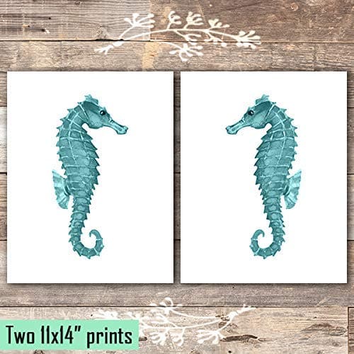 Seahorses Art Print (Set of 2) - Unframed - 11x14 - Dream Big Printables