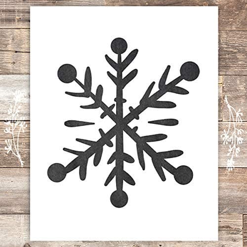 Snowflake Christmas Art Print - Unframed - 8x10 - Dream Big Printables
