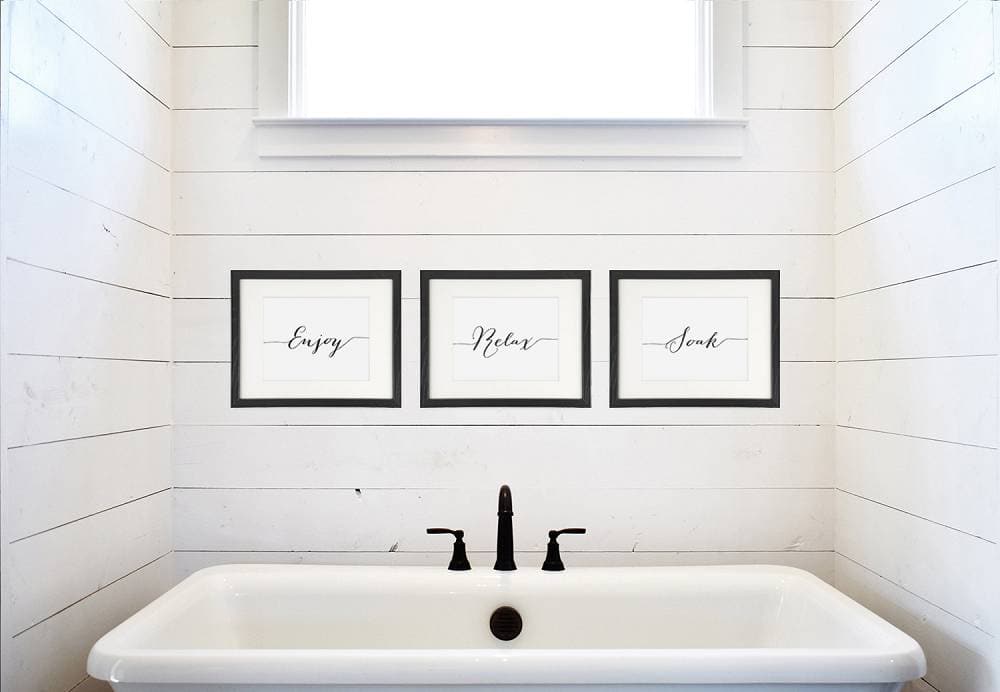 Soak Relax Enjoy Art Print (Set of 3) - 8x10s | Bathroom Wall Art - Dream Big Printables