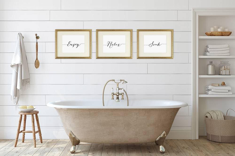 Soak Relax Enjoy Art Print (Set of 3) - 8x10s | Bathroom Wall Art - Dream Big Printables