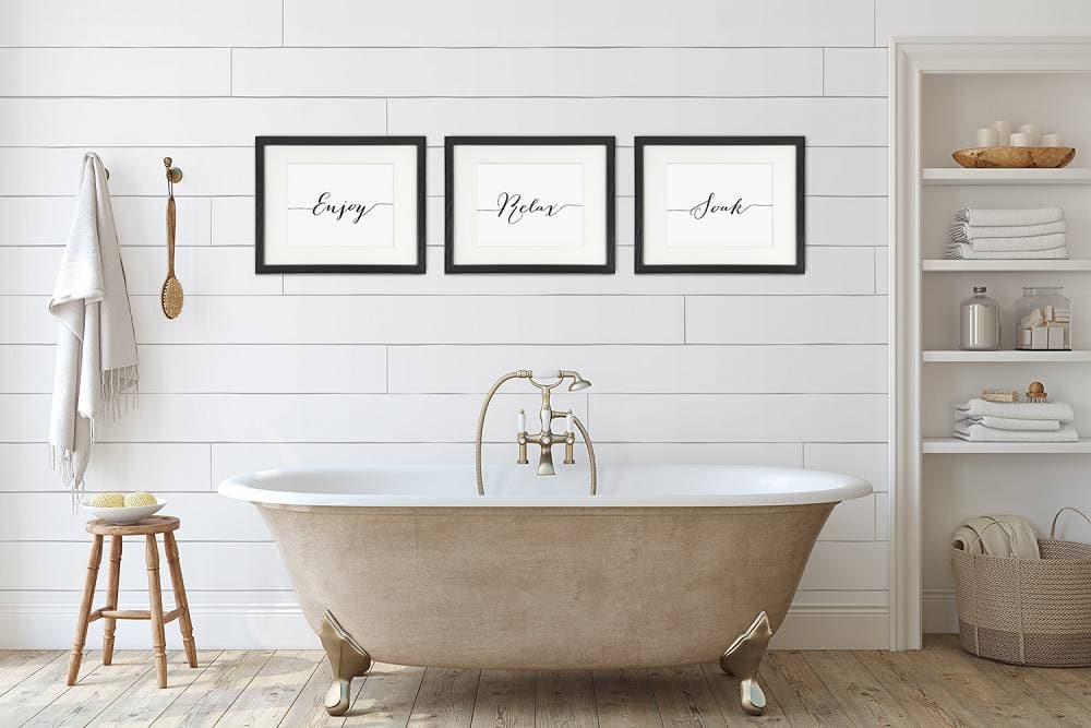 Soak Relax Enjoy Art Print (Set of 3) - 8x10s | Bathroom Wall Art - Dream Big Printables