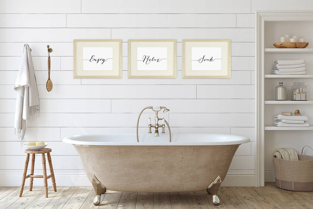 Soak Relax Enjoy Art Print (Set of 3) - 8x10s | Bathroom Wall Art - Dream Big Printables