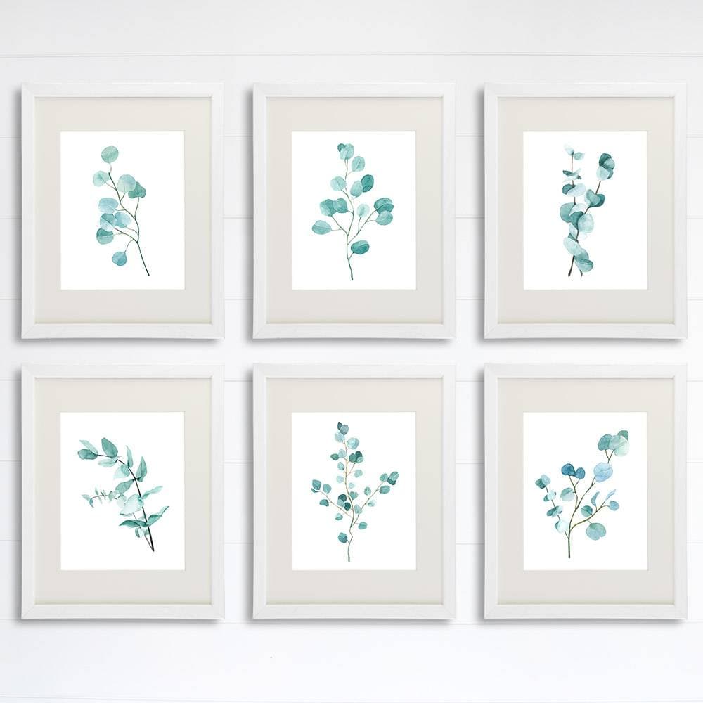 Trendy Eucalyptus Art Prints (Set of 6) - 8x10s - Dream Big Printables