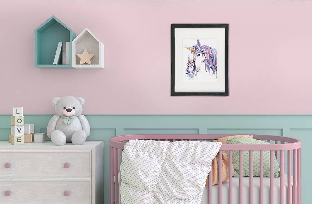 Unicorn Mother and Daughter Wall Decor For Girls Room - Art Print - 8x10 - Dream Big Printables