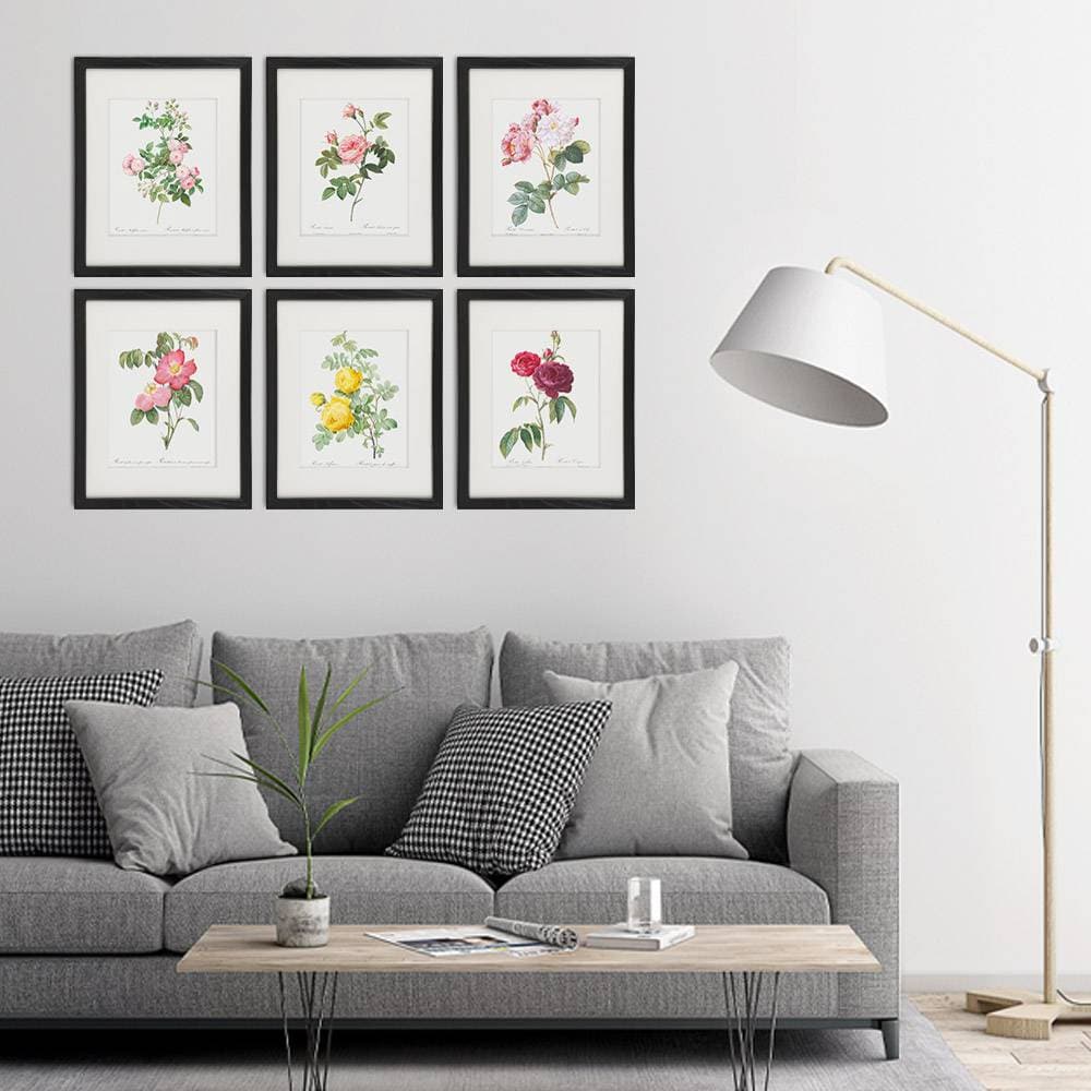 Vintage Flowers Wall Art Prints (Set of 6) - 8x10s | Roses - Dream Big Printables