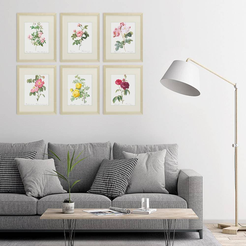 Vintage Flowers Wall Art Prints (Set of 6) - 8x10s | Roses - Dream Big Printables