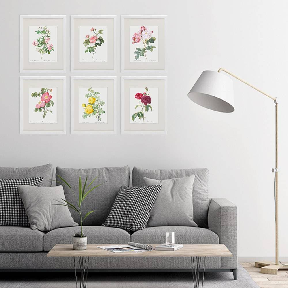 Vintage Flowers Wall Art Prints (Set of 6) - 8x10s | Roses - Dream Big Printables