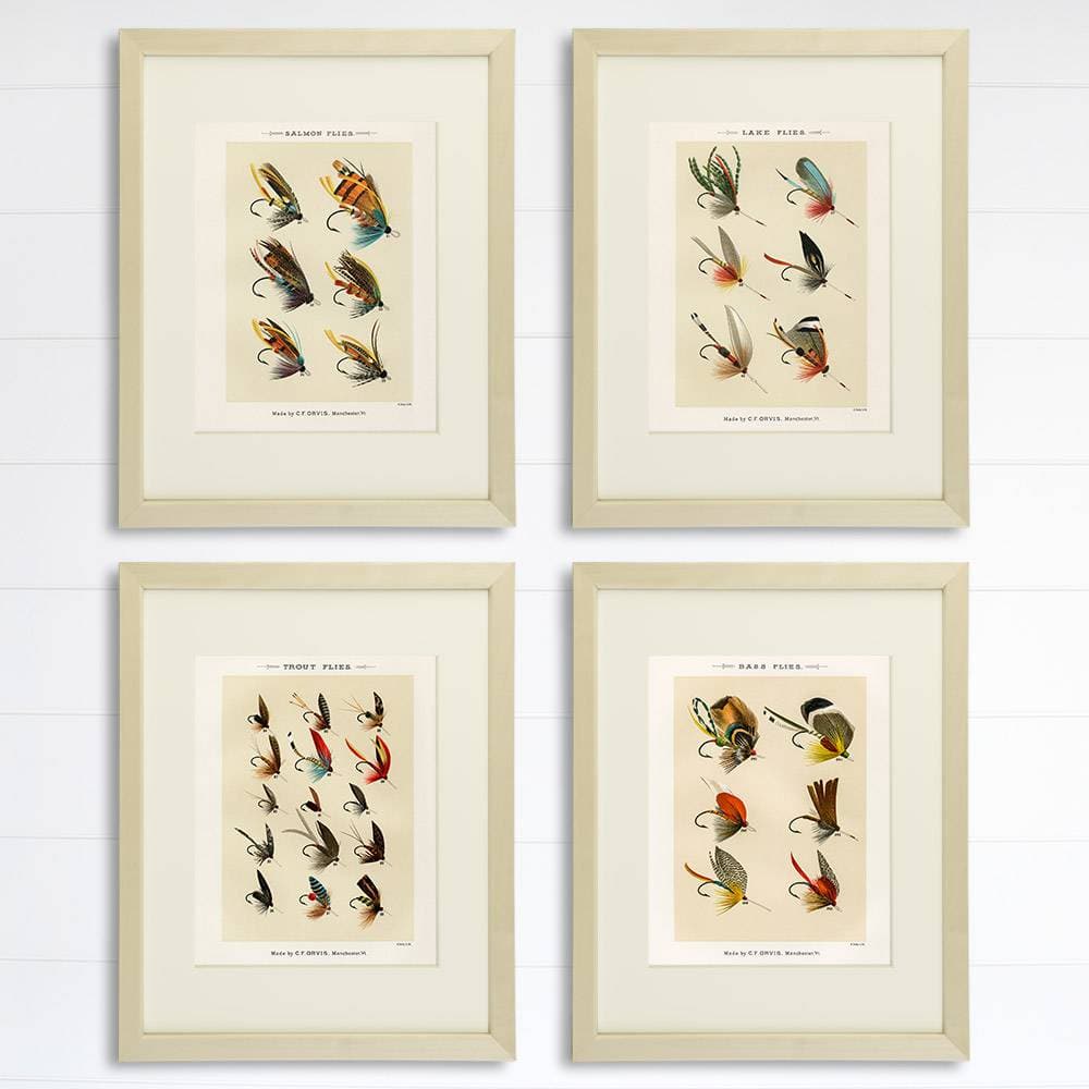 Vintage Fly Fishing Art Prints (Set of 4) - 8x10 - Dream Big Printables