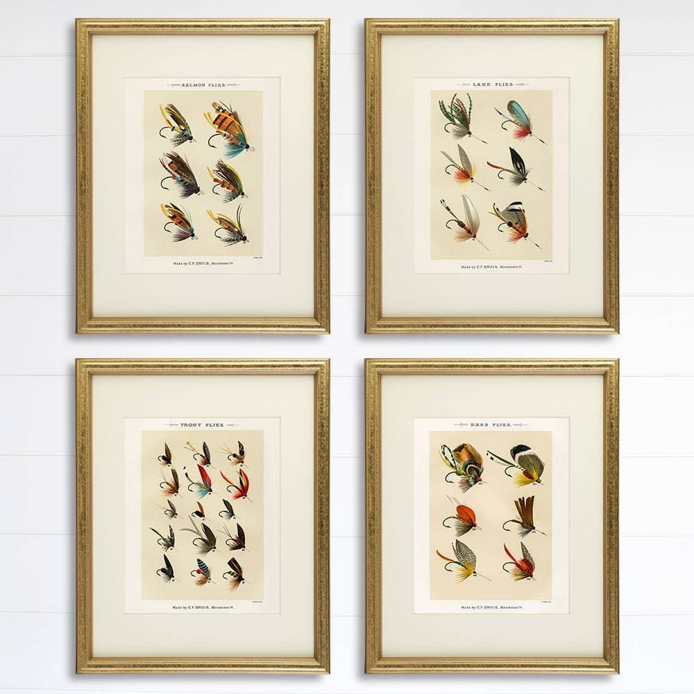 Vintage Fly Fishing Art Prints (Set of 4) - 8x10 - Dream Big Printables