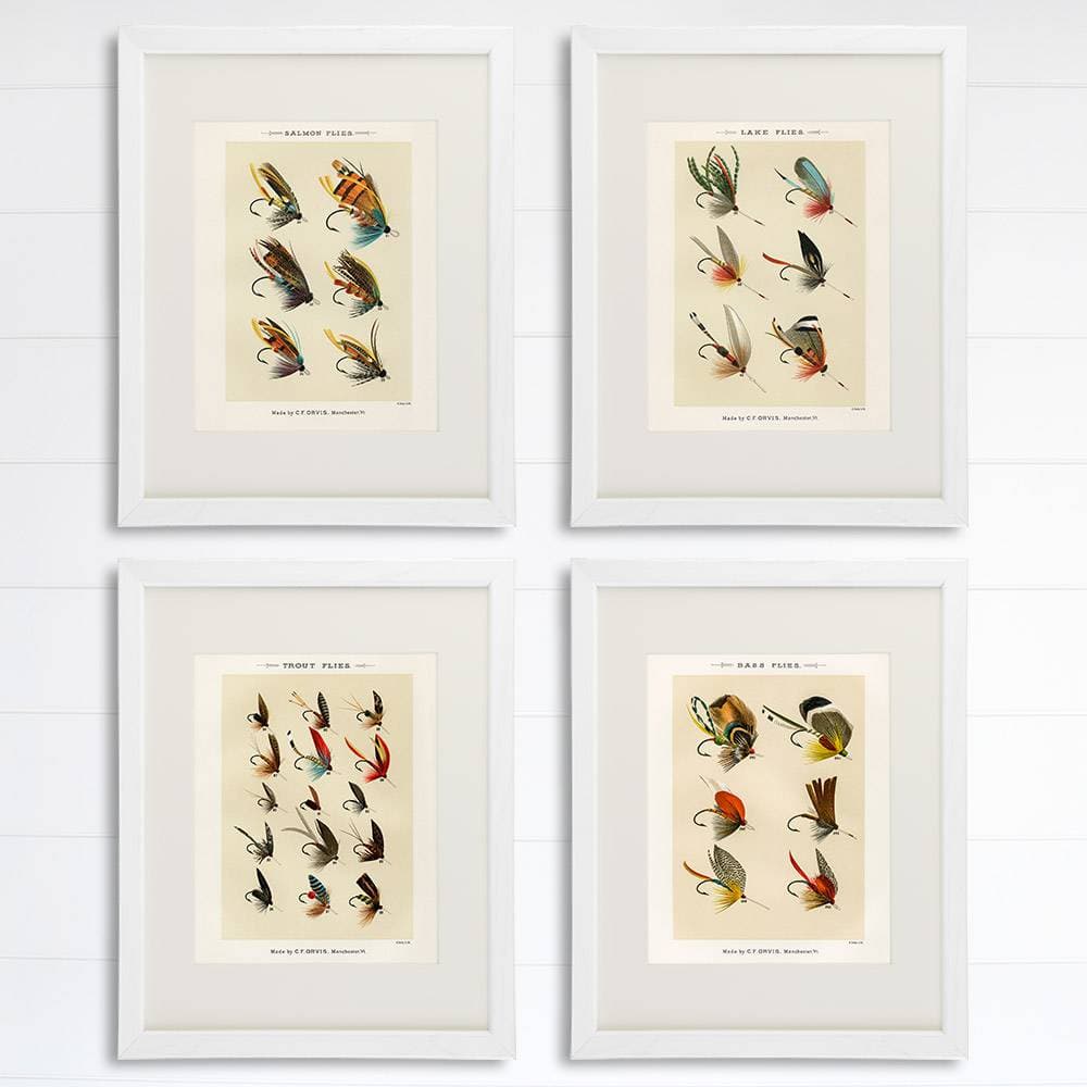 Vintage Fly Fishing Art Prints (Set of 4) - 8x10 - Dream Big Printables