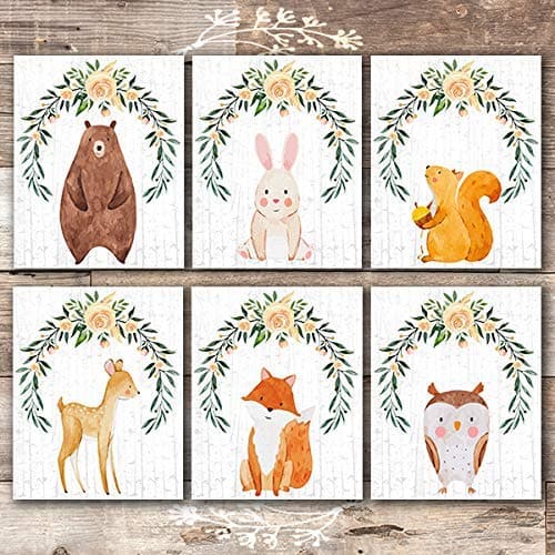 Woodland Animals Nursery Decor Wall Art Prints (Set of 6) - Unframed - 8x10s - Dream Big Printables