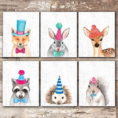 Woodland Nursery Wall Art Prints (Set of 6) - Unframed - 8x10s | Boys Nursery Decor - Dream Big Printables