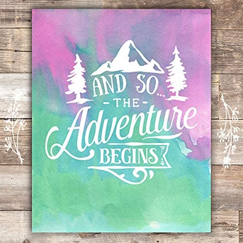 And So The Adventure Begins - Unframed - 8x10 - Dream Big Printables