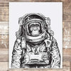 Astronaut Monkey Art Print - 8x10 | Space Monkey - Dream Big Printables