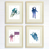 Astronauts Among Stars Art Prints (Set of 4) - 8x10s - Dream Big Printables