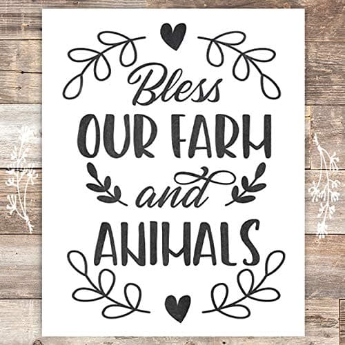 Bless Our Farm and Animals - Unframed - 8x10s - Dream Big Printables