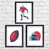 Boys Sports Room Decor Art Prints (Set of 3) - 8x10s | Football Wall Art - Dream Big Printables