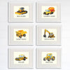 Boys Trucks - Art Prints (Set of 6) - 8x10s | Construction Wall Decor - Dream Big Printables