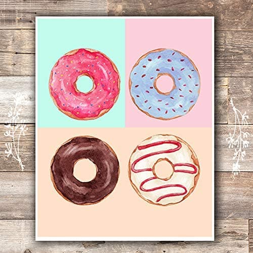 Donut Wall Art Print - Unframed - 8x10 | Kitchen Wall Decor - Dream Big Printables