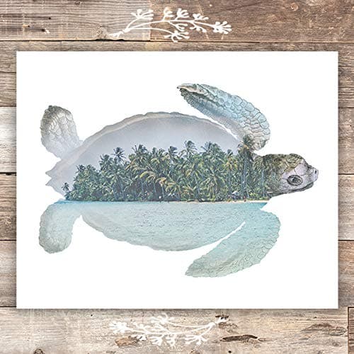 Double Exposure Sea Turtle Print - Unframed - 8x10 - Dream Big Printables