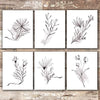 Elegant Floral Wall Art Prints (Set of 6) - Unframed - 8x10s - Dream Big Printables