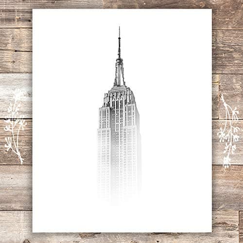 Empire State Building in the Mist Art Print - Unframed - 8x10 - Dream Big Printables