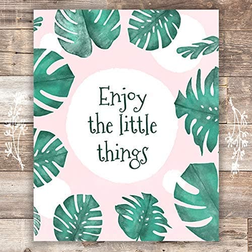 Enjoy The Little Things Art Print- Unframed - 8x10 - Dream Big Printables