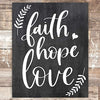 Faith Hope Love Art Print - Unframed - 8x10 - Dream Big Printables
