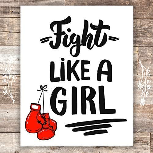 Fight Like a Girl Wall Art Print - Unframed - 8x10 - Dream Big Printables