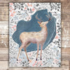 Floral Deer Art Print - Unframed - 8x10 - Dream Big Printables
