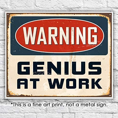 Genius at Work Art Print - Unframed - 8x10 - Dream Big Printables