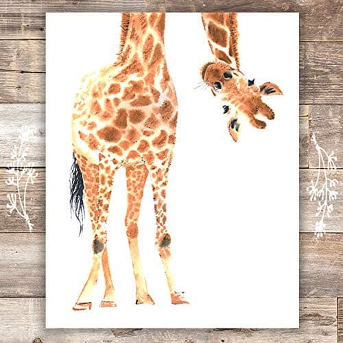 Giraffe Wall Art Print - Unframed - 8x10 - Dream Big Printables