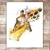 Giraffes Wall Art Print - Unframed - 8x10 - Dream Big Printables